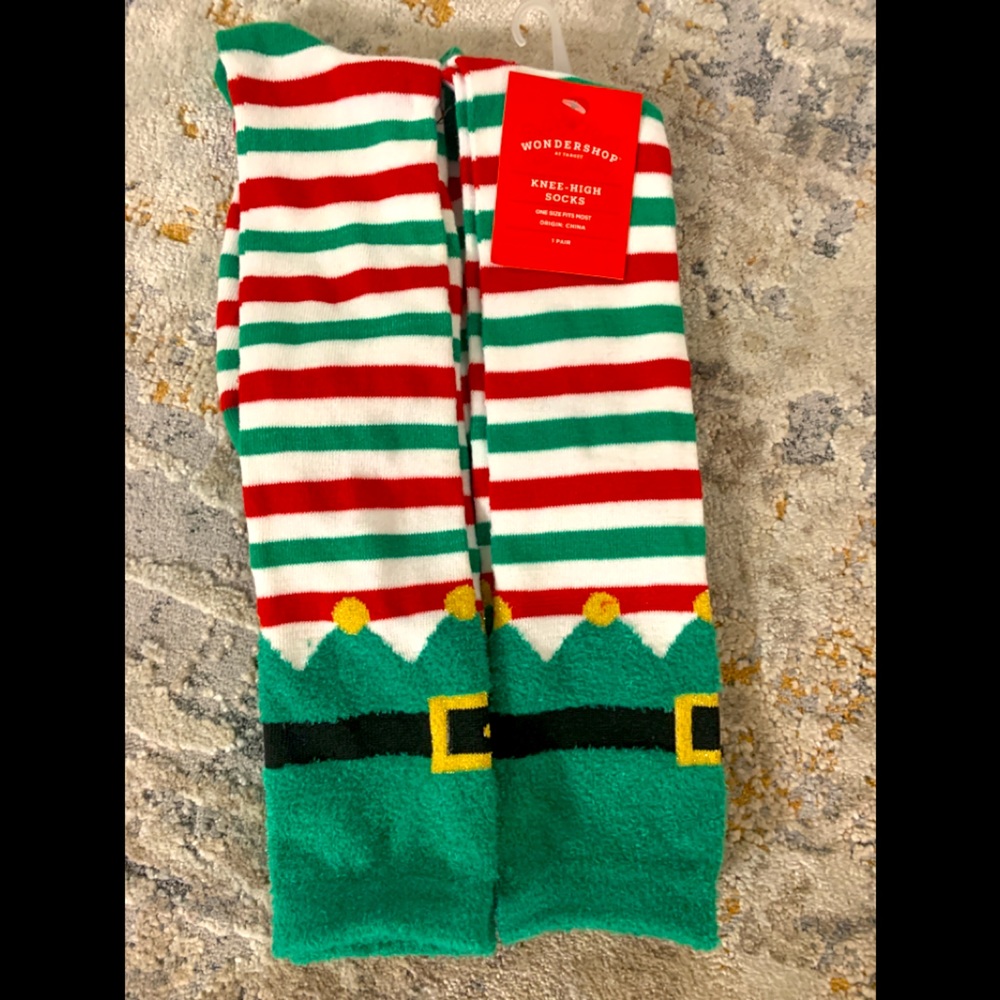 2 Sets of Christmas Knee-High Socks